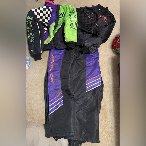 Vtg Artic Cat 3 Piece Snowmobile Top Jacket/Pants/Zip Out Jacket, Men’s XL - Picture 1 of 14